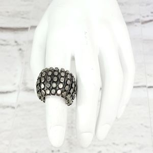 Avant Garde Paris Silver Stretch Ring Size: 7/8